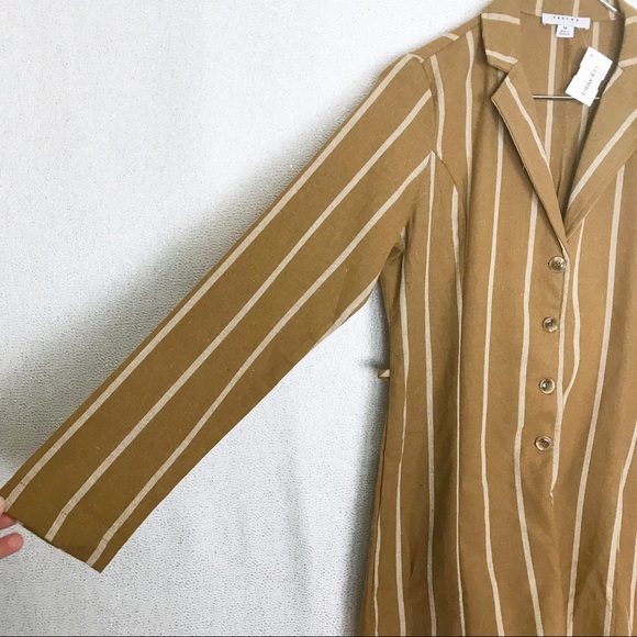 Favlux NWT Carla Pinstripe Button Romper Medium - Picture 3 of 8